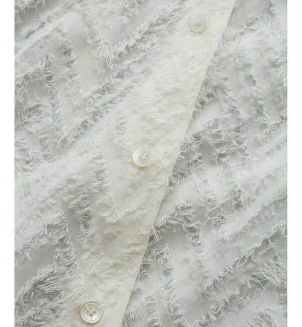 SALON adam et rope'「モンターニュジャガードVネックシャツ / シアーブラウス」|シャツ・ブラウス|