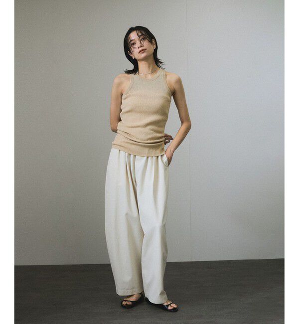 SALON adam et rope'「ハイツイストコットンアメリカンスリーブタンクトップ」|タンクトップ|