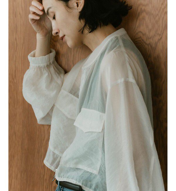 SALON adam et rope'「[25SS]シアークロップドブルゾン 3 / シアーカーディガン」|ブルゾン・スタジャン|