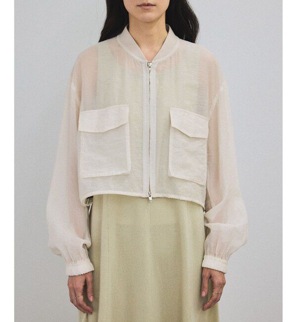 SALON adam et rope'「[25SS]シアークロップドブルゾン 3 / シアーカーディガン」|ブルゾン・スタジャン|