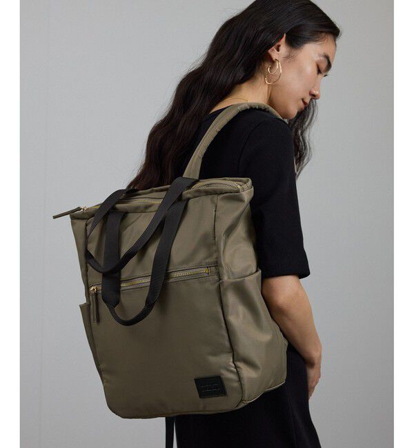 SALON adam et rope'「【WEB限定】ポシェット付き2WAYリュックトート［ユニセックスで使える・軽量・A4］」|リュック|ベージュ