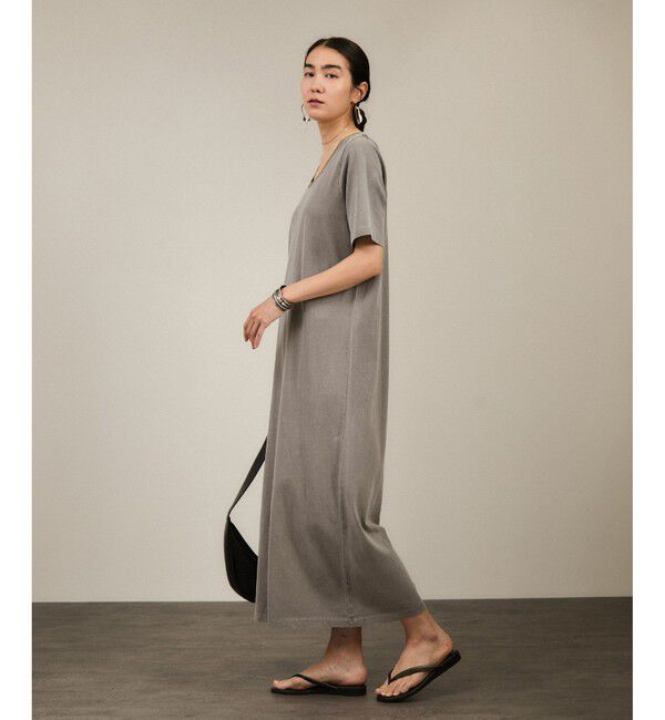 SALON adam et rope'「ビンテージライクオーバーダイワンピース」|ワンピース|グレー(07)