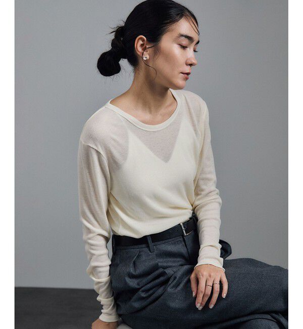 SALON adam et rope'「【WEB限定】シアーウールロングスリーブブルオーバー」|Tシャツ・カットソー|