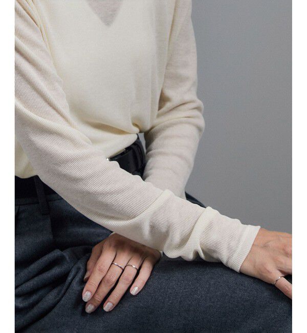 SALON adam et rope'「【WEB限定】シアーウールロングスリーブブルオーバー」|Tシャツ・カットソー|