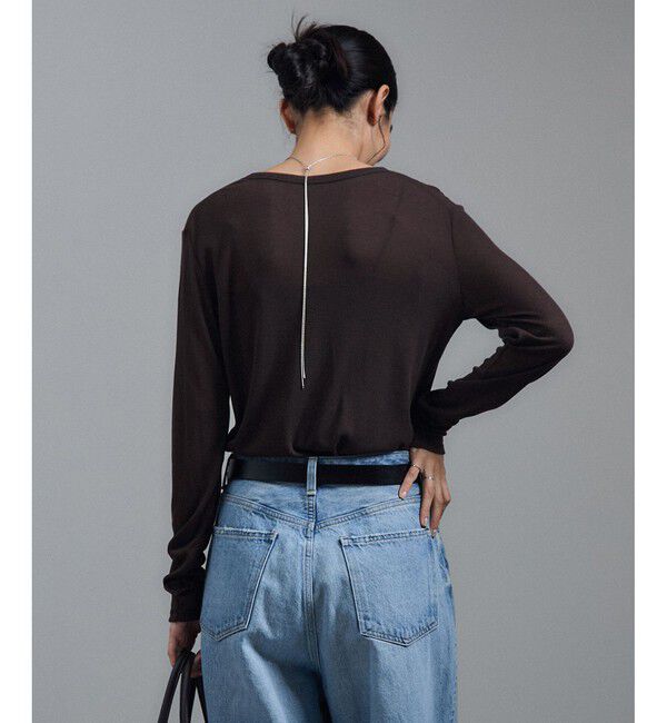 SALON adam et rope'「【WEB限定】シアーウールロングスリーブブルオーバー」|Tシャツ・カットソー|