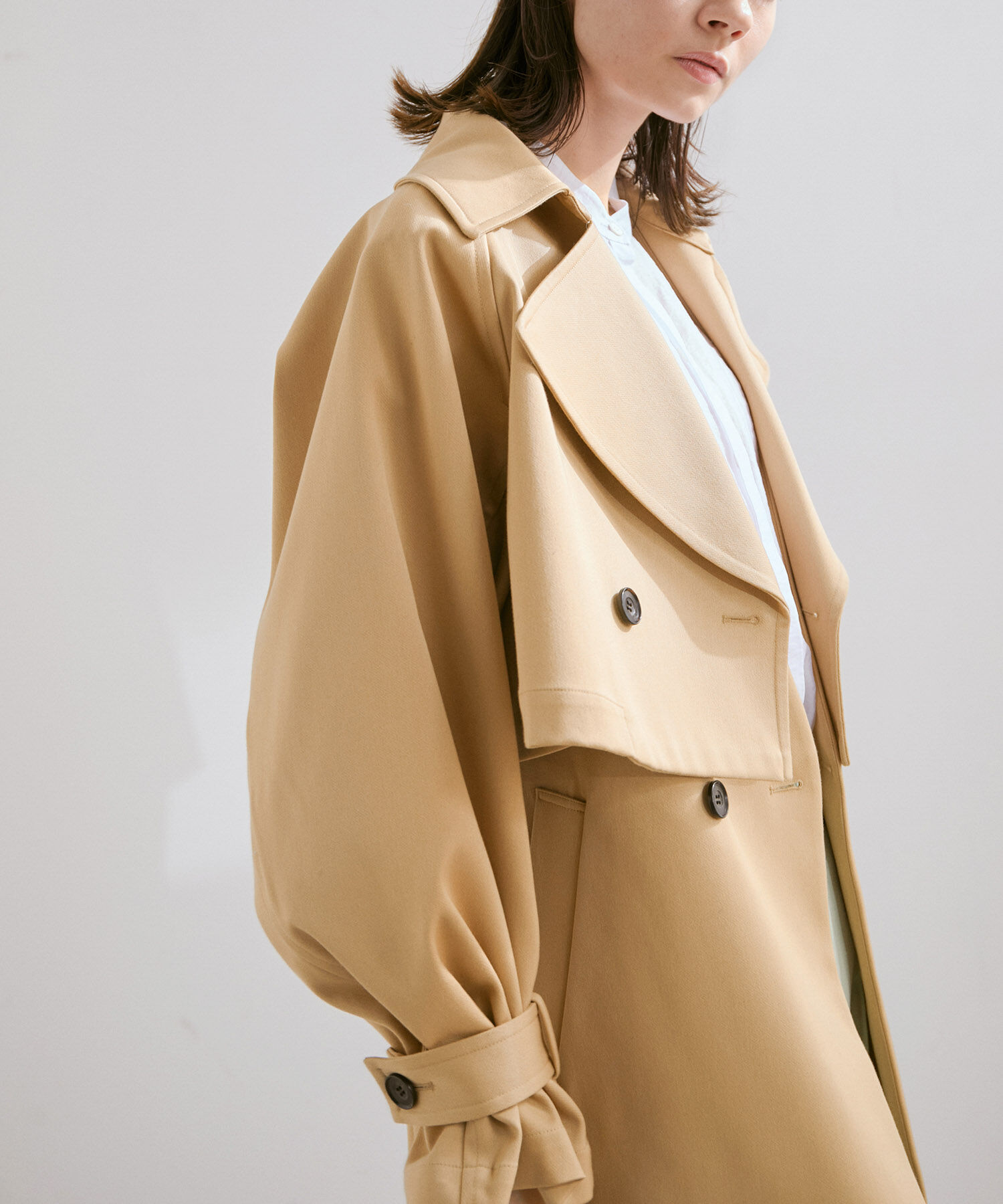 ROPE「3WAYダブルクロストレンチコート/ショートトレンチ・ロングジレ・トレンチ」|トレンチコート|