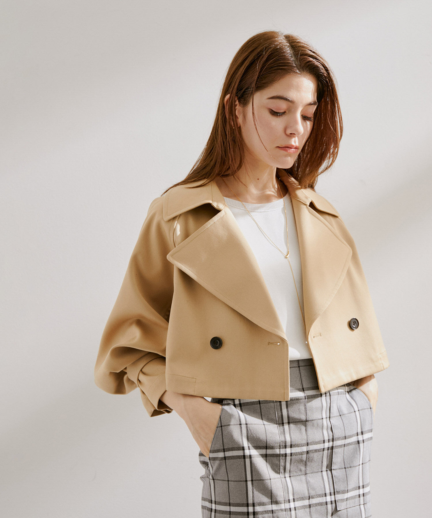 ROPE「3WAYダブルクロストレンチコート/ショートトレンチ・ロングジレ・トレンチ」|トレンチコート|