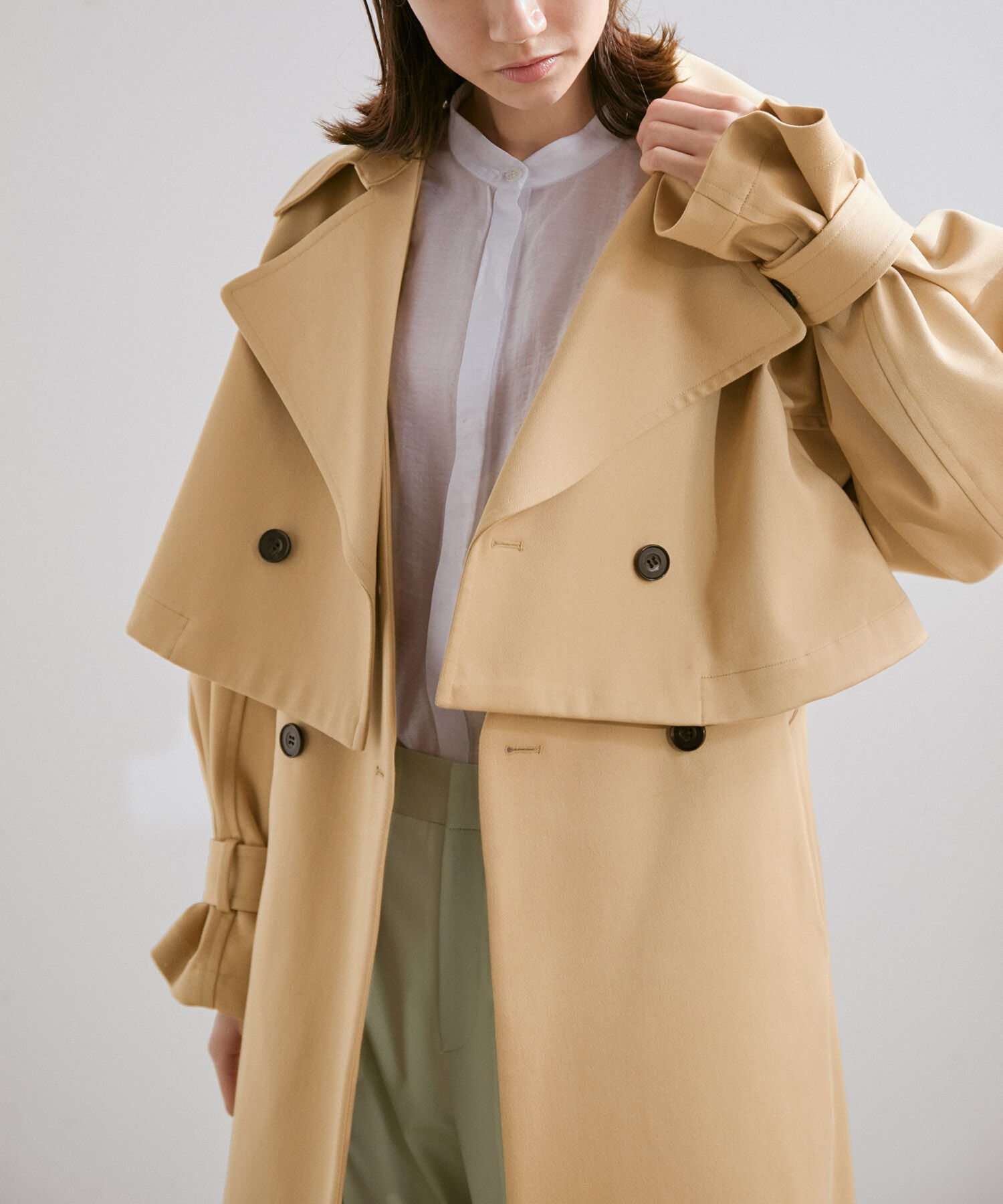 ROPE「3WAYダブルクロストレンチコート/ショートトレンチ・ロングジレ・トレンチ」|トレンチコート|