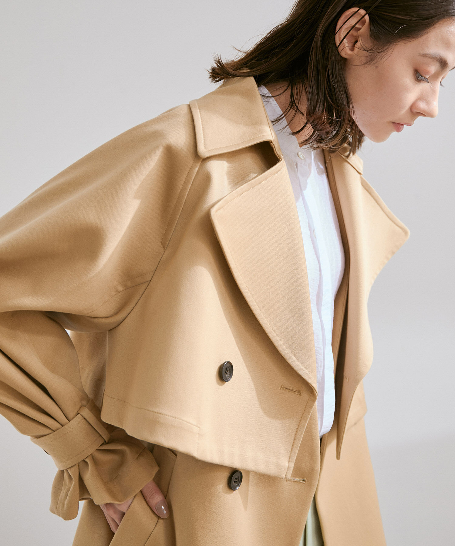 ROPE「3WAYダブルクロストレンチコート/ショートトレンチ・ロングジレ・トレンチ」|トレンチコート|