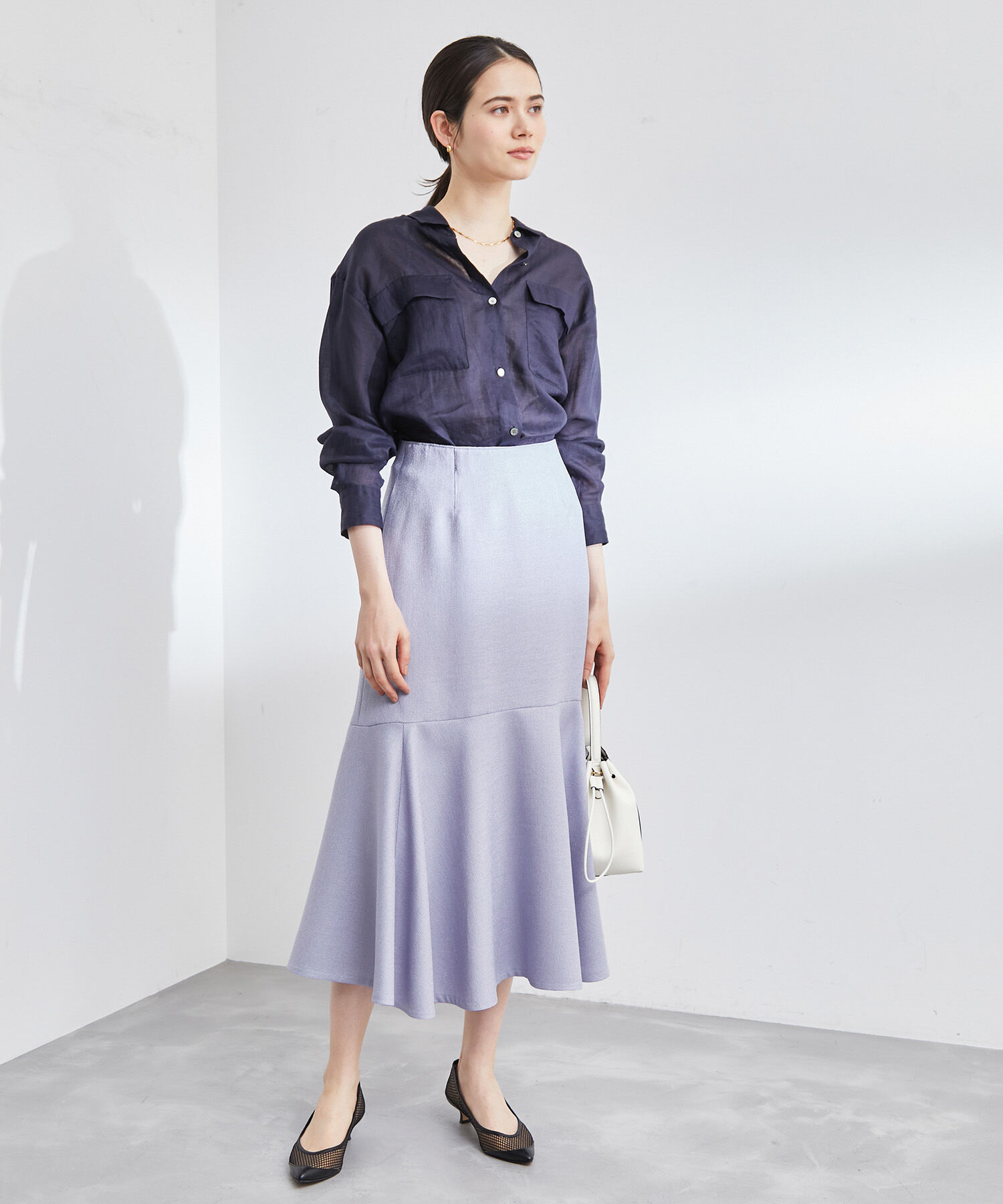 ROPE「マーメイドラインフレアースカート」|スカート|