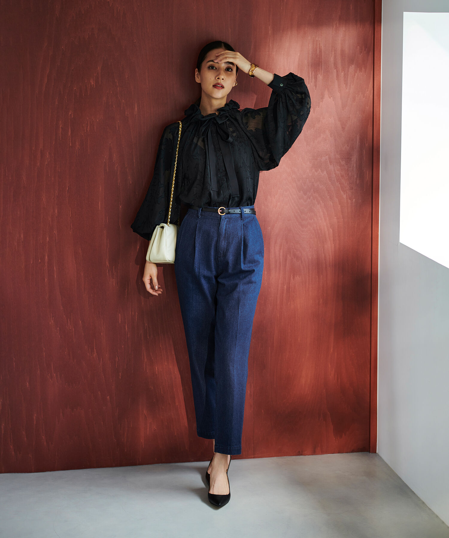 ROPE「テーパードデニムパンツ」|デニム|