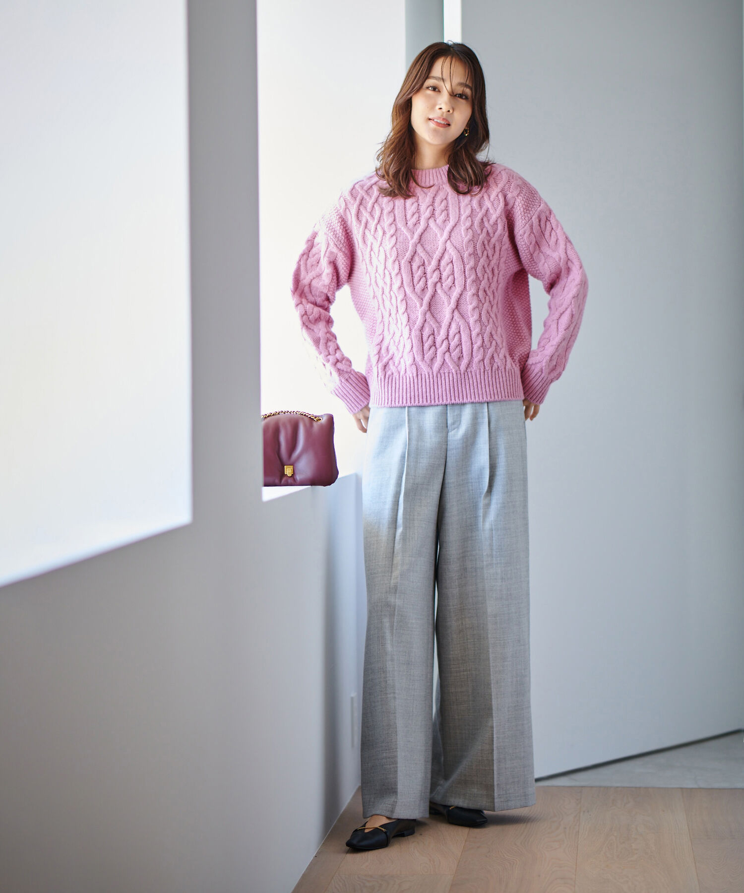 ROPE「タスマニアウールケーブルニット」|ニット・セーター|