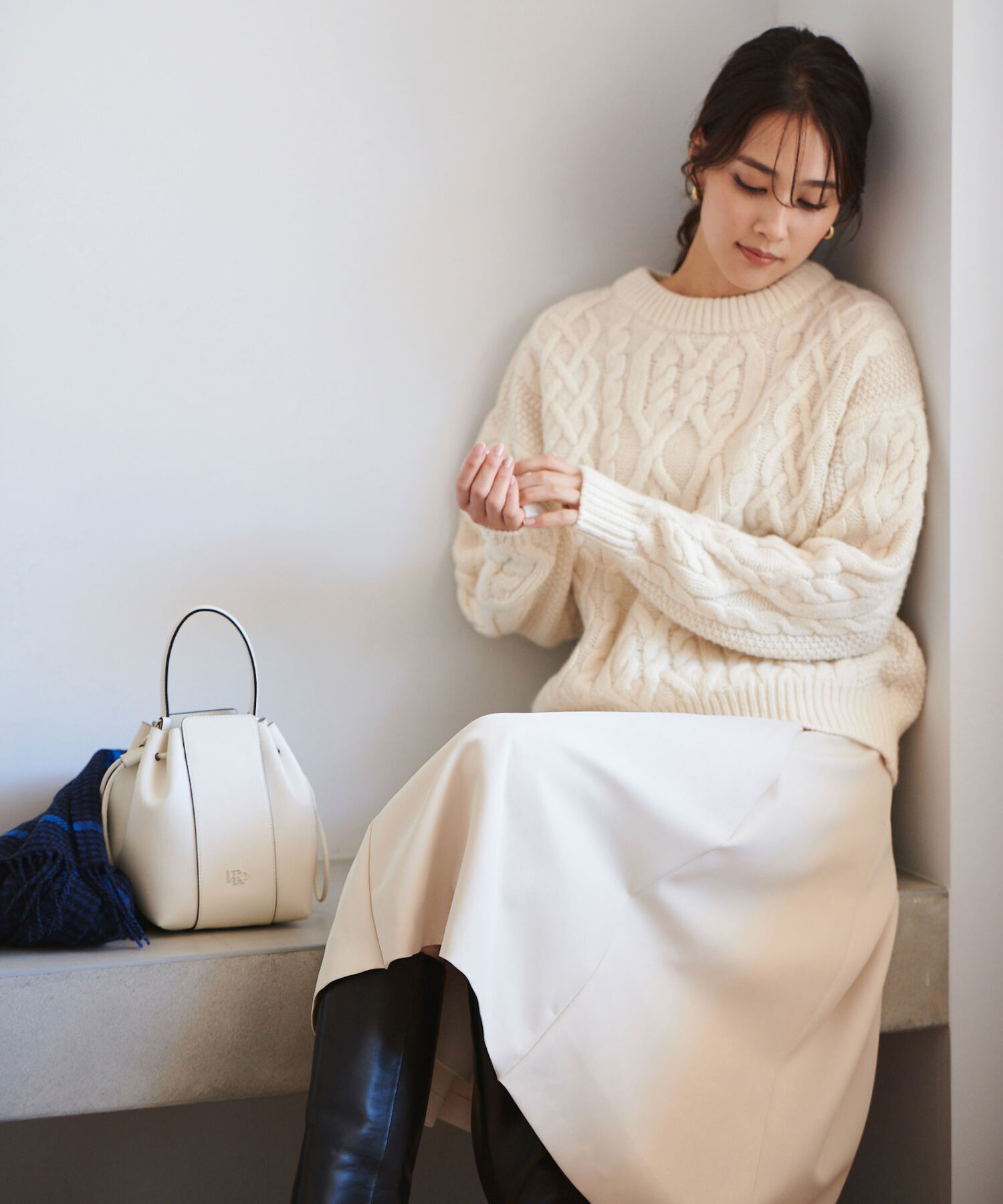 ROPE「タスマニアウールケーブルニット」|ニット・セーター|