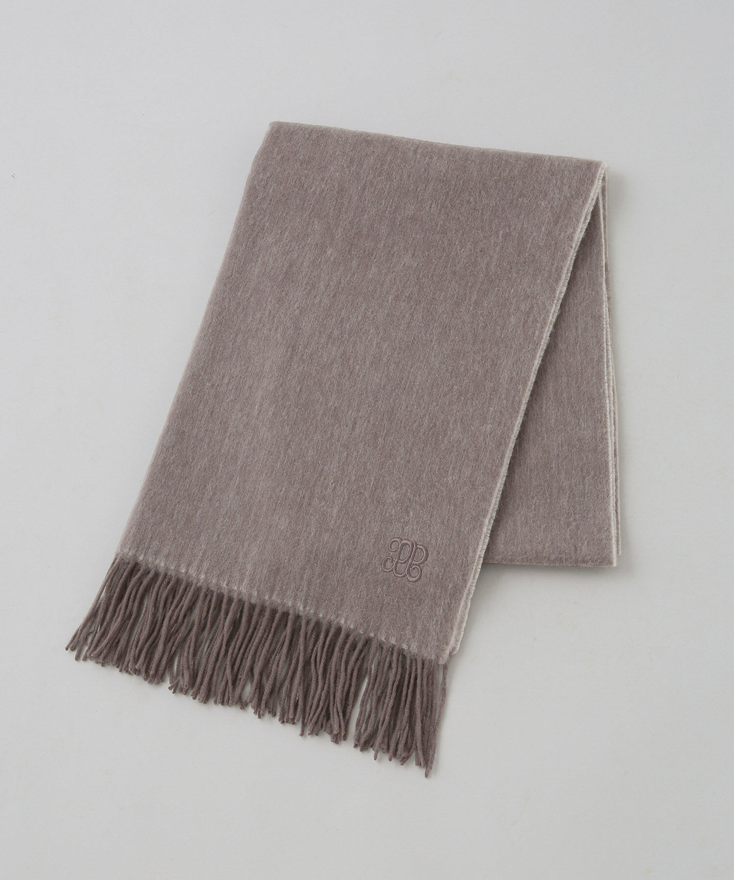 ROPE「カシミヤブレンド RPロゴリバーストール」|ストール|ベージュ系(28)