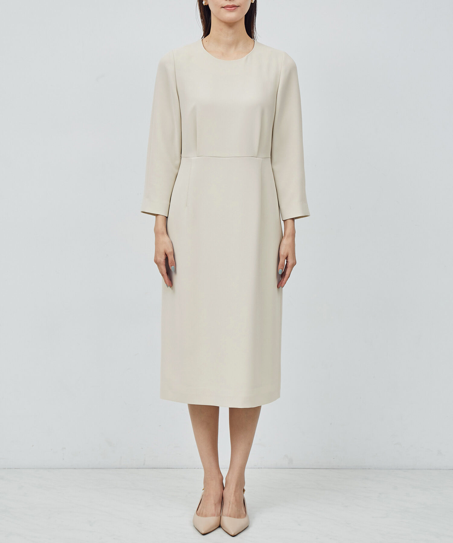 ROPE「トリアセダブルクロスウエストコンシャスワンピース」|ワンピース|