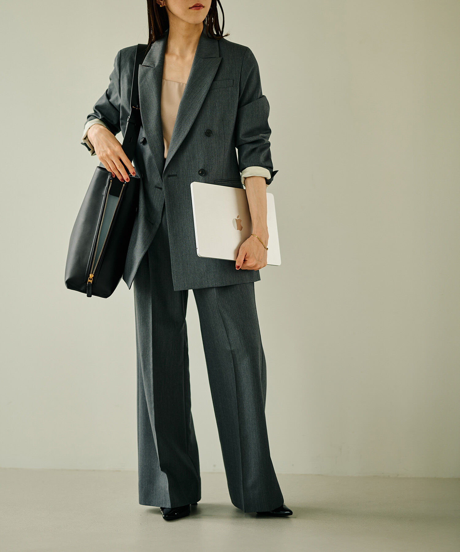 E'POR「【A4対応】【通勤】【E'POR】Y BAG Shoulder Large（サイドジップショルダーバッグ）【WEB限定/一部店舗限」|ショルダー・メッセンジャー|