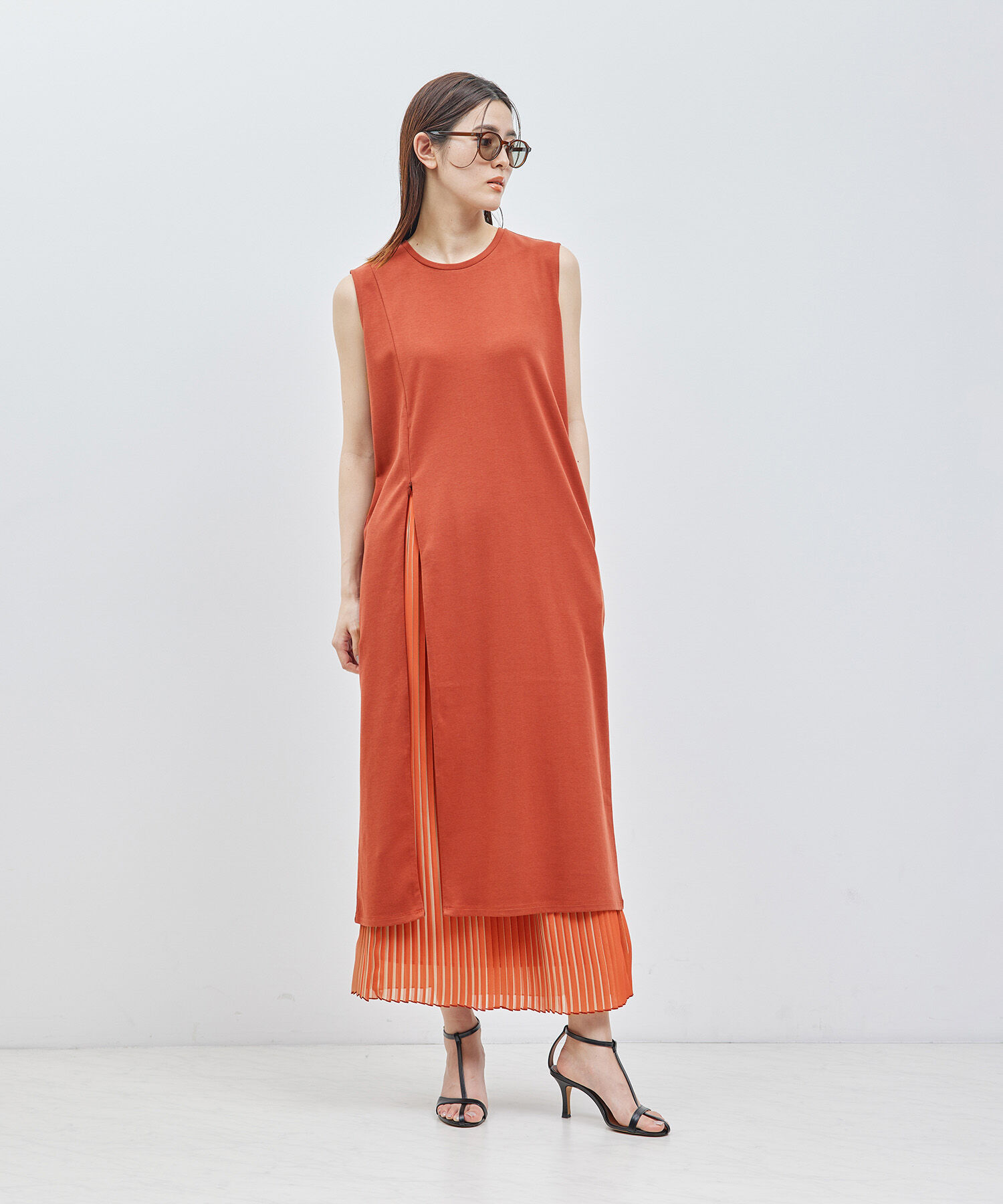 ROPE「【洗える】2WAYレイヤードポンチワンピース【メディア掲載】」|ワンピース|