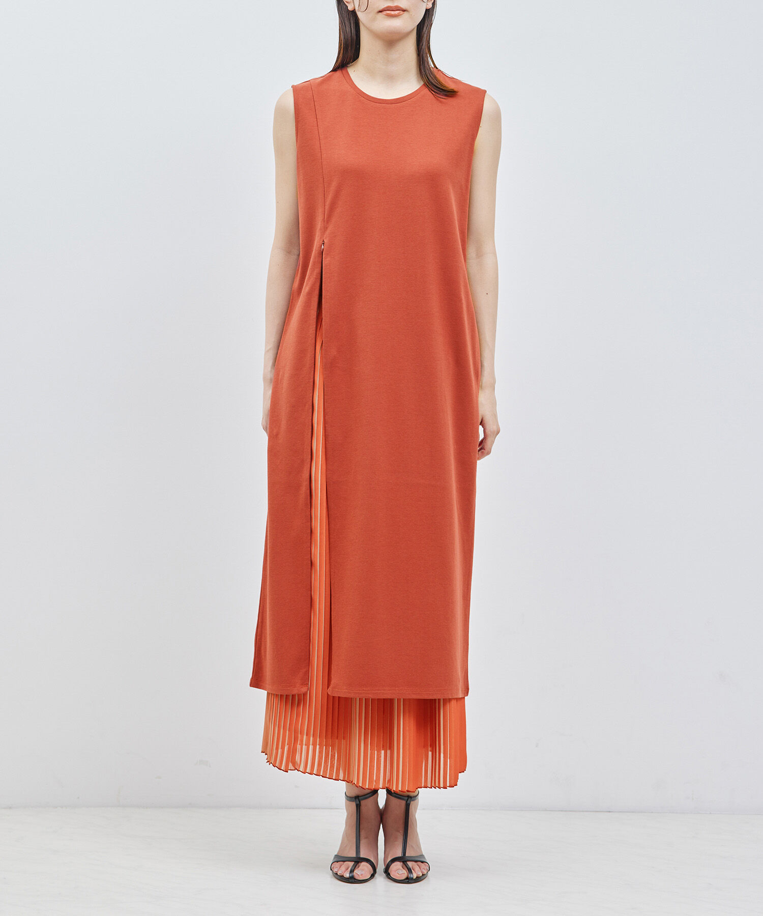 ROPE「【洗える】2WAYレイヤードポンチワンピース【メディア掲載】」|ワンピース|