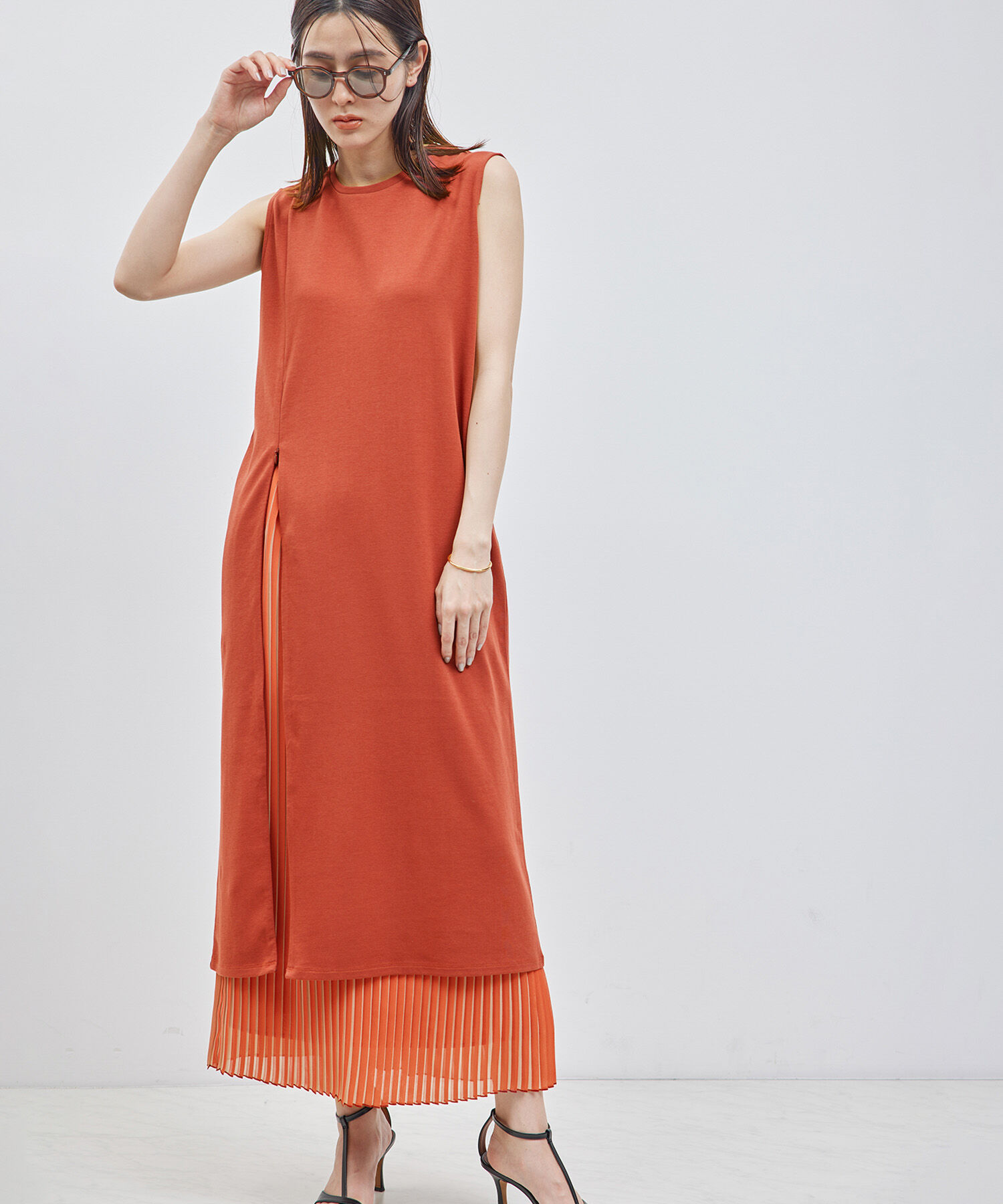 ROPE「【洗える】2WAYレイヤードポンチワンピース【メディア掲載】」|ワンピース|