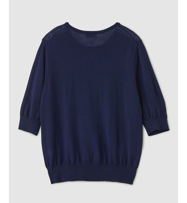 ROPE「SUPER160'sメリノウール半袖ニット【ロロ・ピアーナ社製ウール使用】/アンサンブル対応」|ニット・セーター|