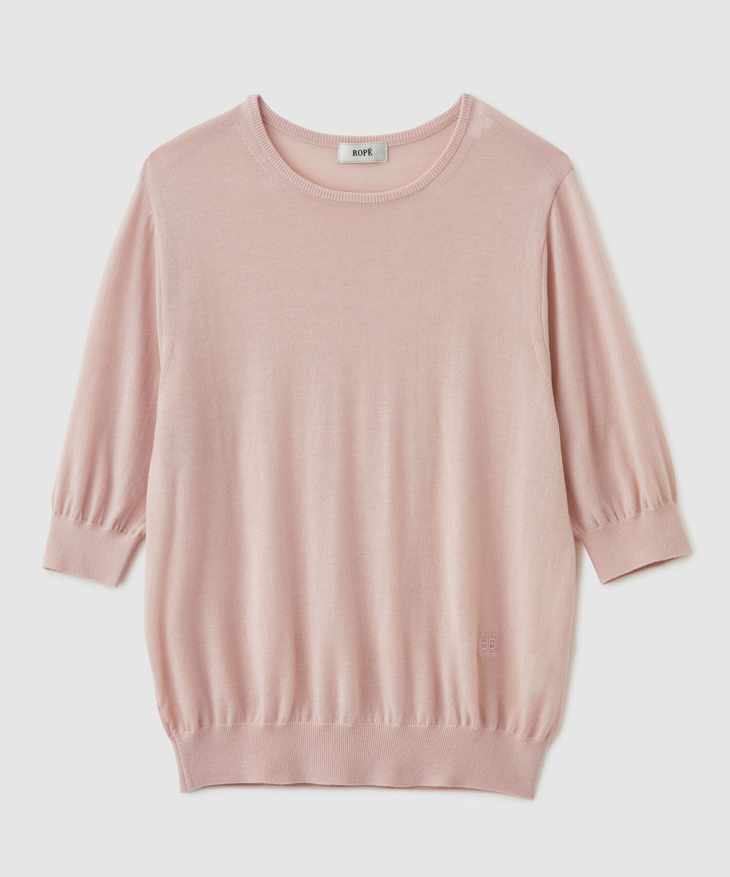 ROPE「SUPER160'sメリノウール半袖ニット【ロロ・ピアーナ社製ウール使用】/アンサンブル対応」|ニット・セーター|