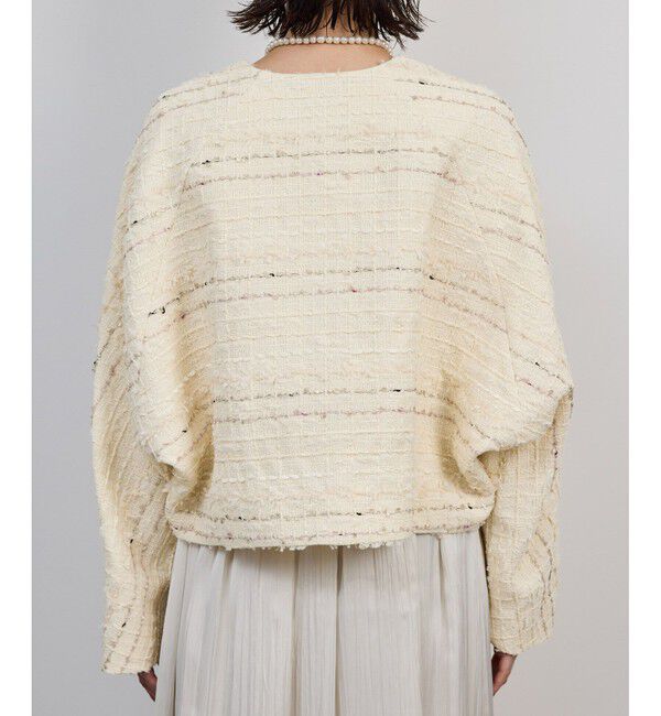 ROPE「MALHIA-KENT(マリアケント) ツイードＶネックジャケット」|ノーカラージャケット|