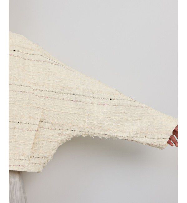 ROPE「MALHIA-KENT(マリアケント) ツイードＶネックジャケット」|ノーカラージャケット|