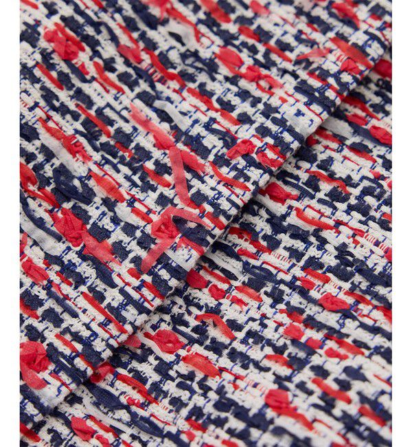 ROPE「MALHIA-KENT(マリアケント) ツイードＶネックジャケット」|ノーカラージャケット|