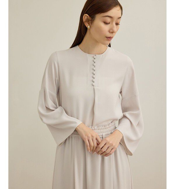 ROPE「【洗える】ベルラインデザインブラウス/セットアップ対応」|シャツ・ブラウス|