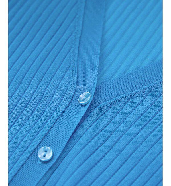 ROPE「【洗える】【WEB・一部店舗限定】シアーリブＶネックポロニット」|ニット・セーター|