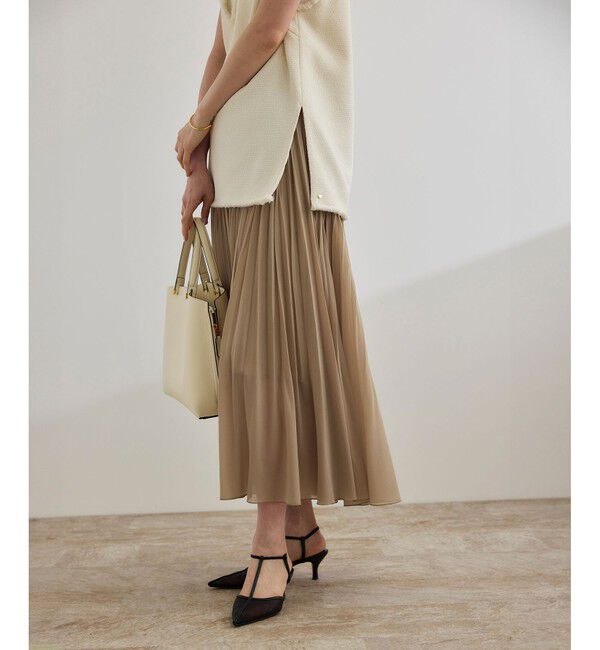 ROPE「【洗える】【WEB・一部店舗限定】サーキュラー手絞りプリーツスカート」|スカート|