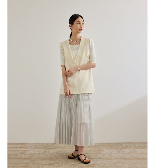 ROPE「【洗える】【WEB・一部店舗限定】サーキュラー手絞りプリーツスカート」|スカート|