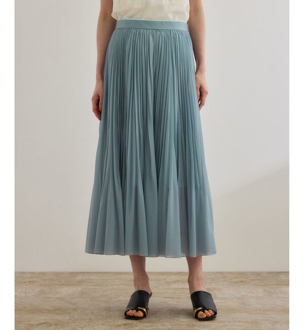 ROPE「【洗える】【WEB・一部店舗限定】サーキュラー手絞りプリーツスカート」|スカート|