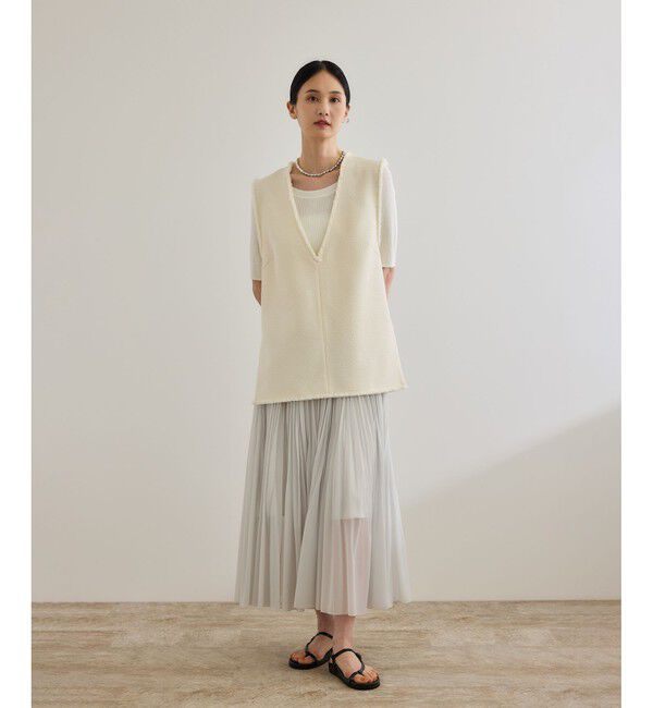 ROPE「【洗える】【WEB・一部店舗限定】サーキュラー手絞りプリーツスカート」|スカート|