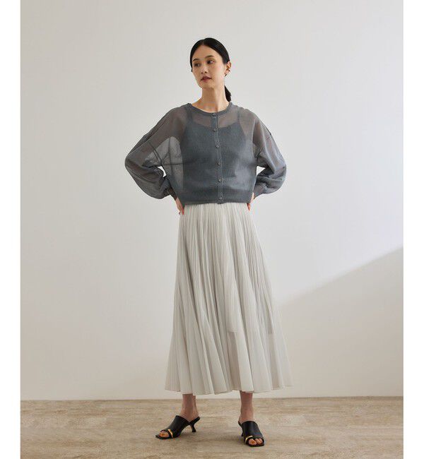 ROPE「【洗える】【WEB・一部店舗限定】サーキュラー手絞りプリーツスカート」|スカート|