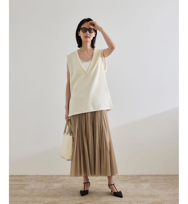 ROPE「【洗える】【WEB・一部店舗限定】サーキュラー手絞りプリーツスカート」|スカート|