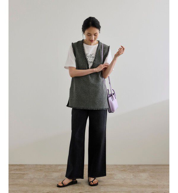 ROPE「【洗える】【WEB・一部店舗限定】サマーツイードオーバージレ」|ベスト・ジレ|