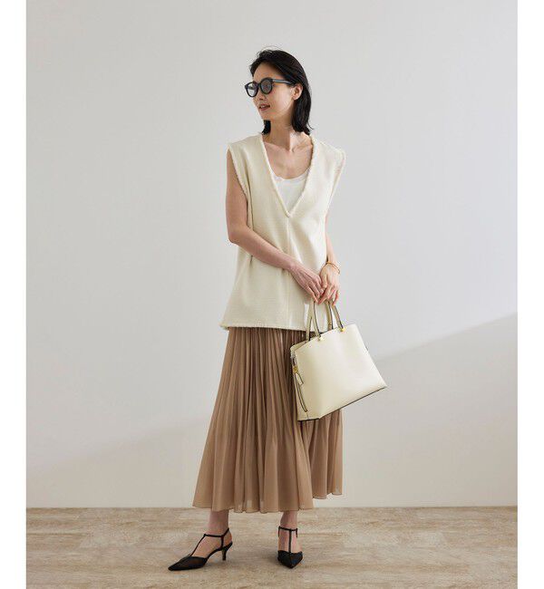 ROPE「【洗える】【WEB・一部店舗限定】サマーツイードオーバージレ」|ベスト・ジレ|