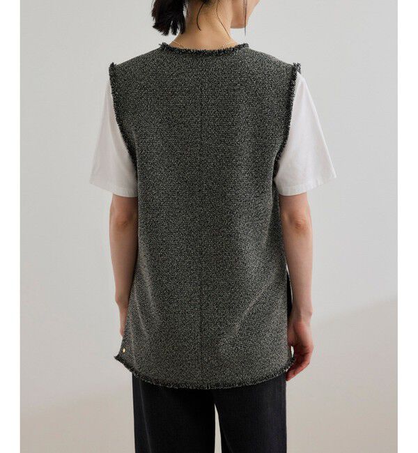 ROPE「【洗える】【WEB・一部店舗限定】サマーツイードオーバージレ」|ベスト・ジレ|