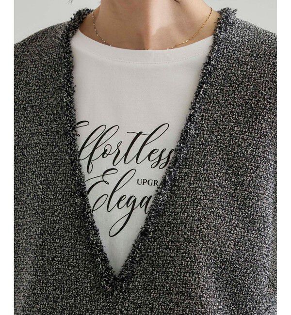 ROPE「【洗える】【WEB・一部店舗限定】サマーツイードオーバージレ」|ベスト・ジレ|