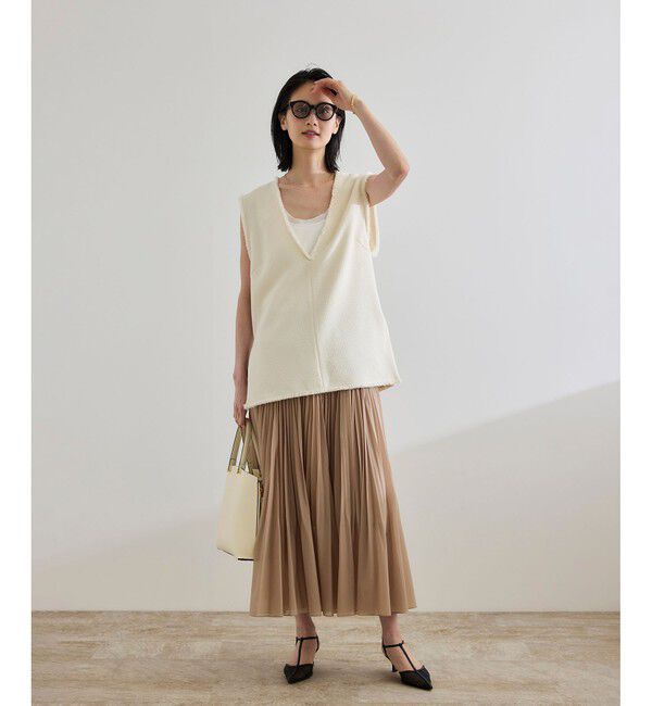 ROPE「【洗える】【WEB・一部店舗限定】サマーツイードオーバージレ」|ベスト・ジレ|