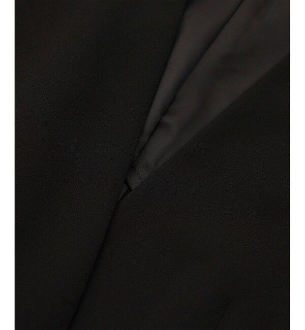 ROPE「トリアセバックサテン ジャケット【オフィス/通勤/セットアップ対応】/洗える」|ノーカラージャケット|