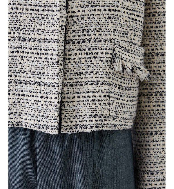 ROPE「ツイードジャケット」|ノーカラージャケット|