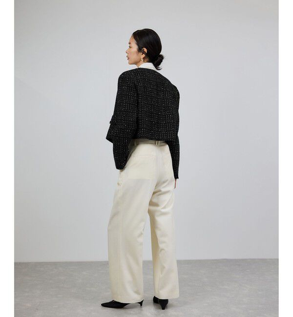 ROPE「ツイードジャケット」|ノーカラージャケット|