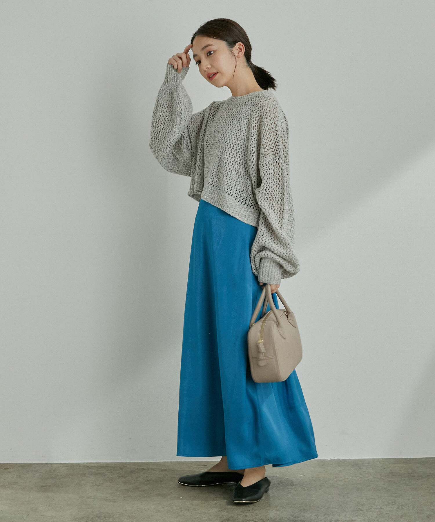 VIS「【WEB限定】オーロラツイルセミフレアースカート」|スカート|