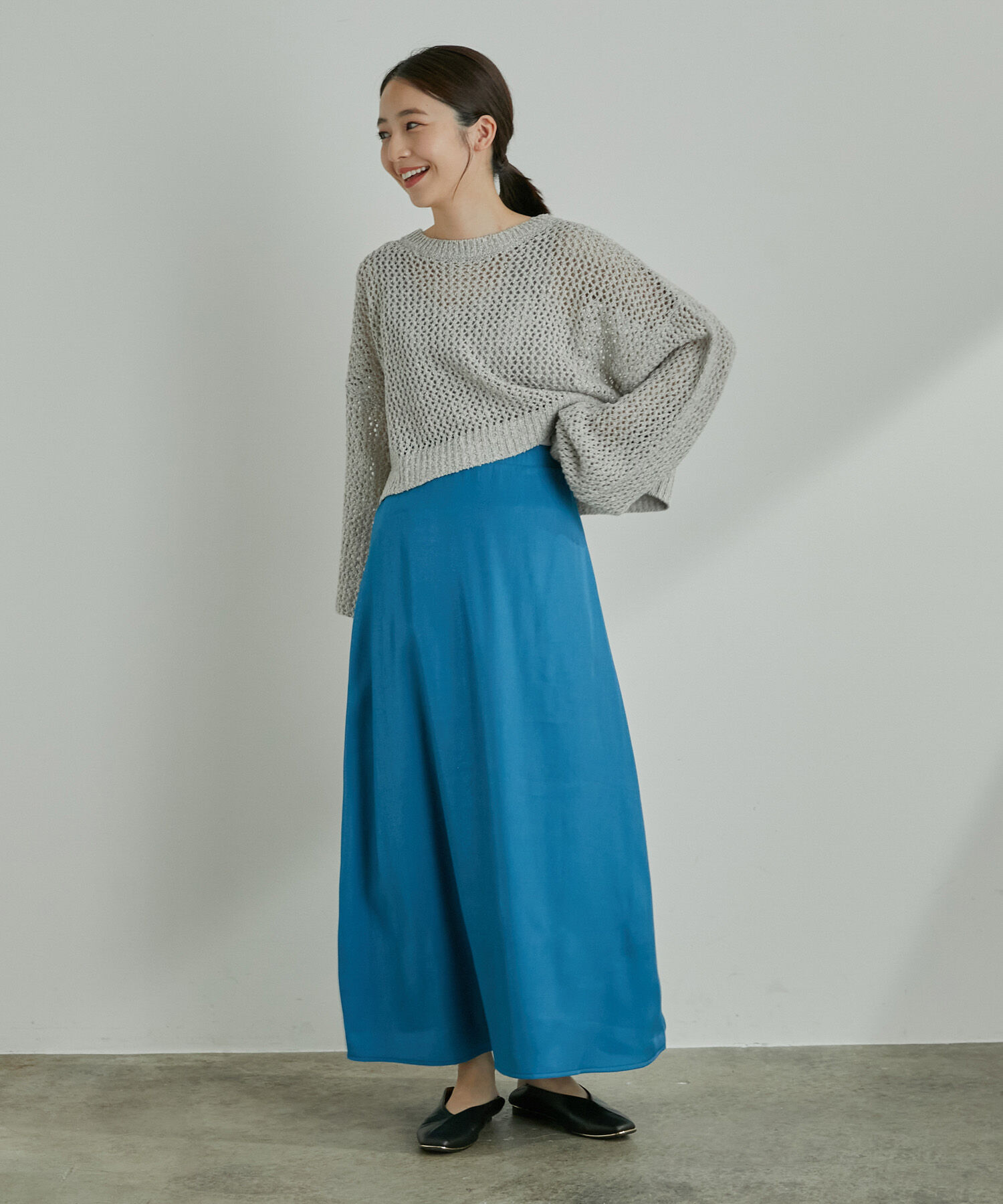 VIS「【WEB限定】オーロラツイルセミフレアースカート」|スカート|