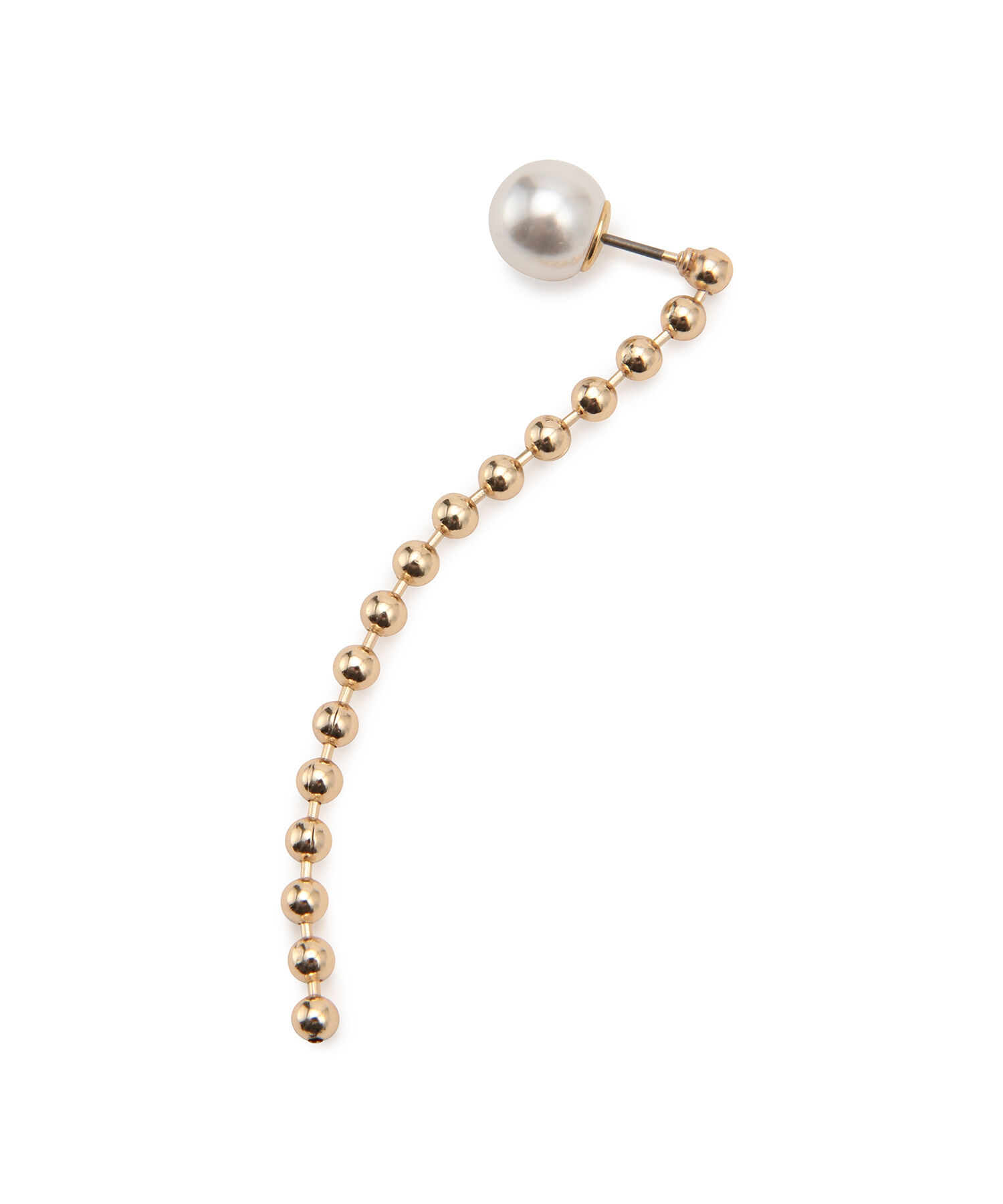 VIS「【2WAY】パールキャッチチェーンピアス」|ピアス|