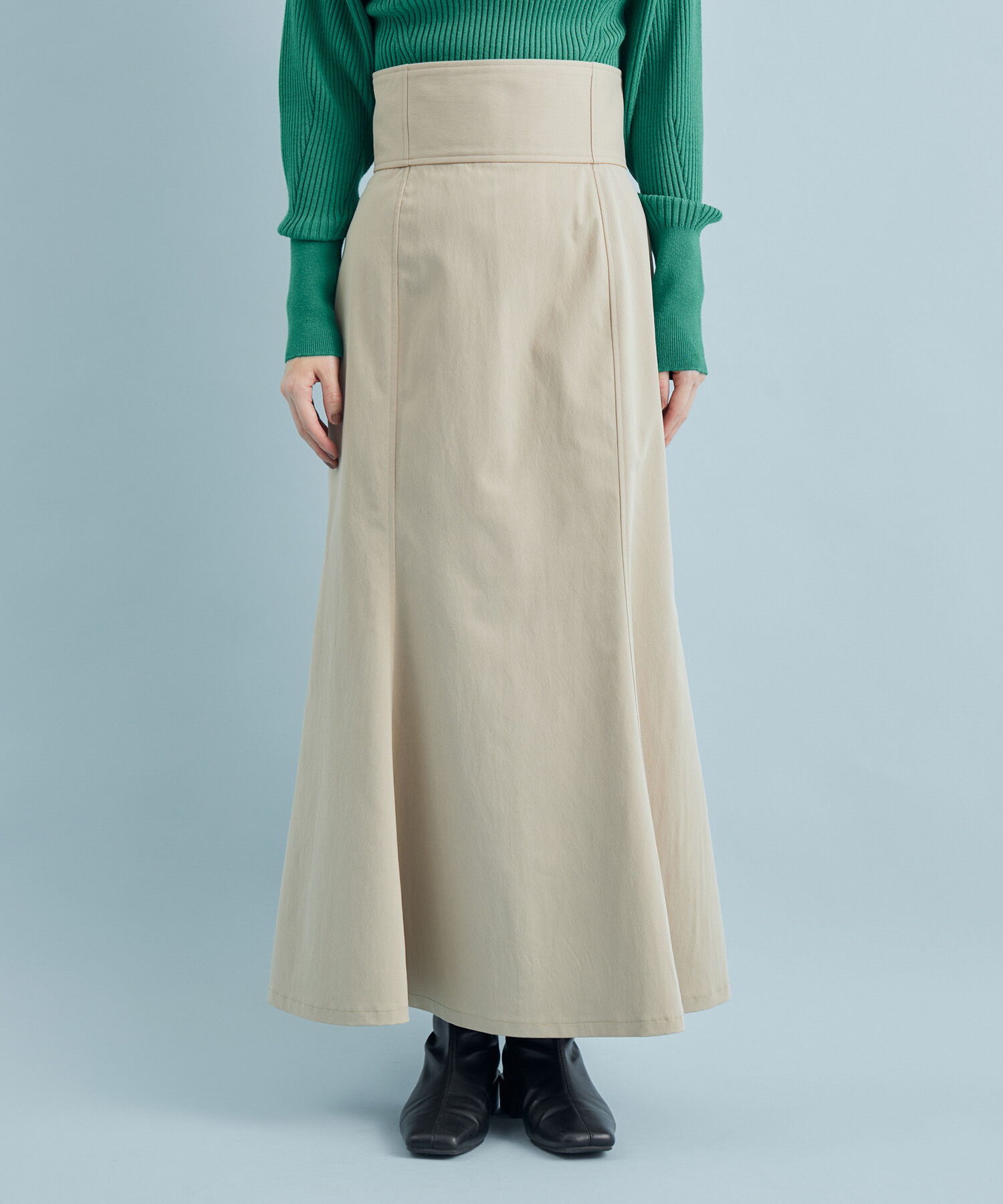 VIS「【一部カラー公式サイト・直営店舗限定】【星玲奈さんコラボ】コットンライクハイウエストマーメイドスカー」|スカート|