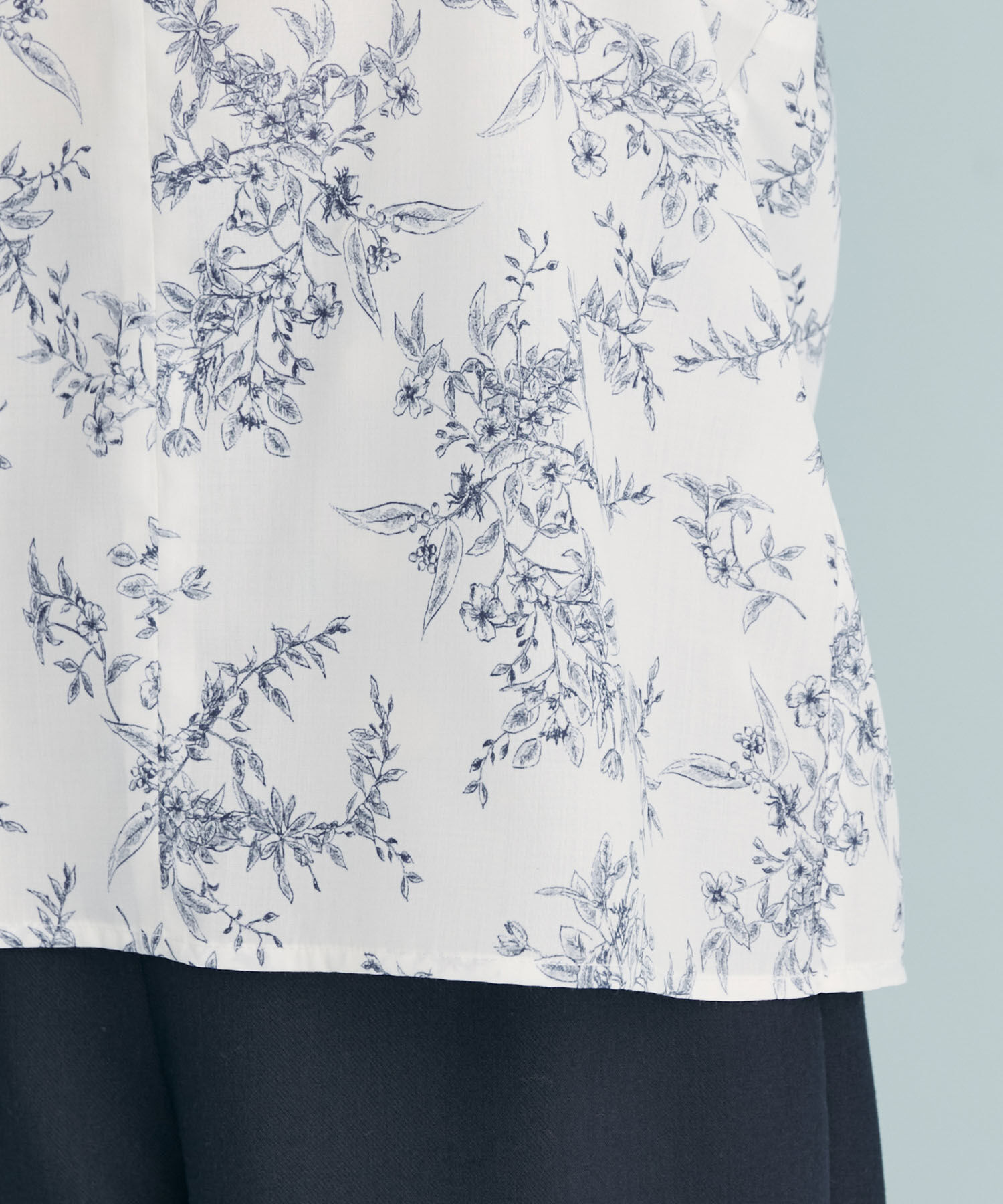 VIS「無地/柄デザインスリーブブラウス」|シャツ・ブラウス|