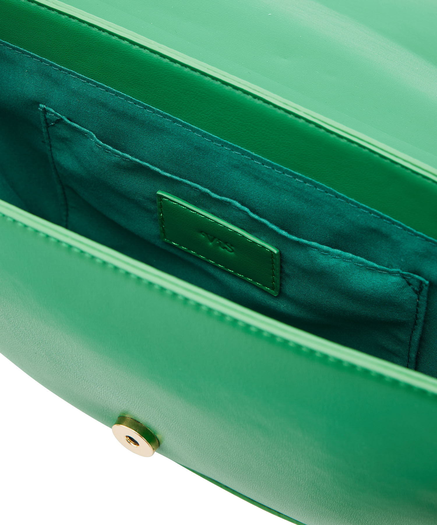 VIS「リサイクルフェイクレザーフロントジップハーフムーンショルダー【sustainable】」|ショルダー・メッセンジャー|